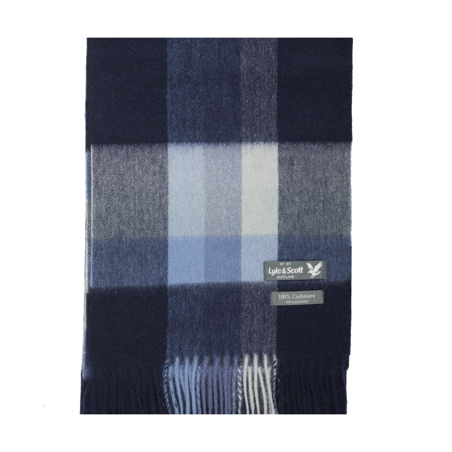 Lyle Scott 100 Cashmere Scarf Galaxy Check Eclipse Tartan Weaving Mill