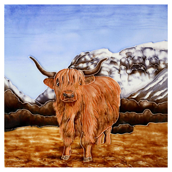 8X8 Highland Cow Tile