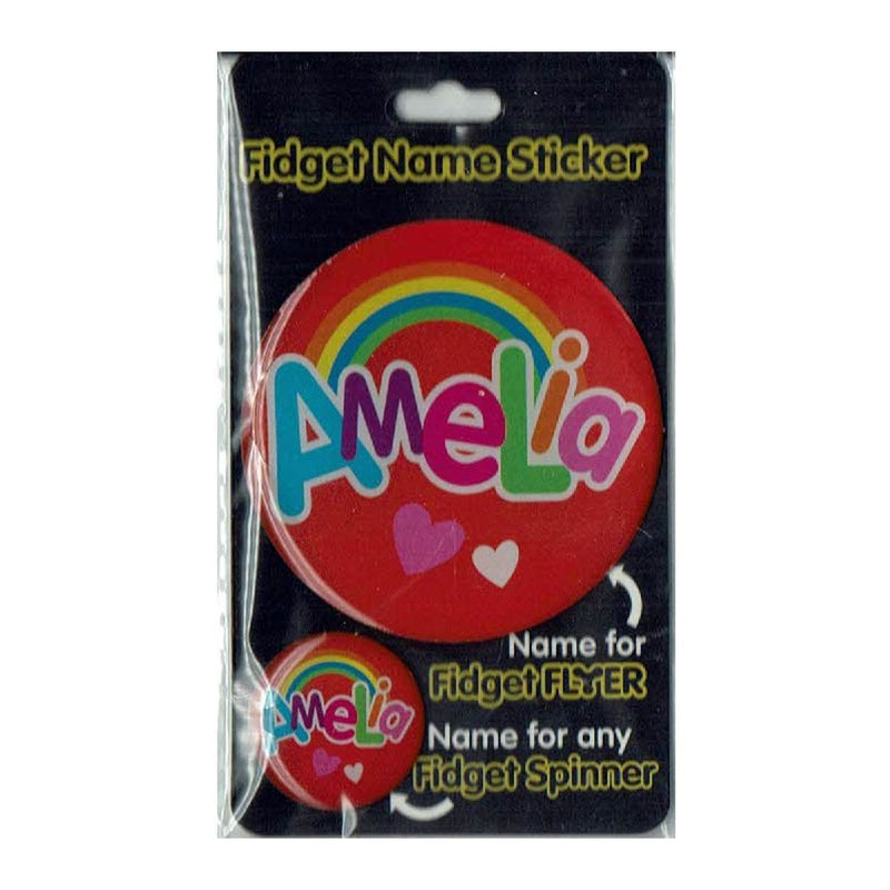 Fidget Flyer Name Stickers Amelia