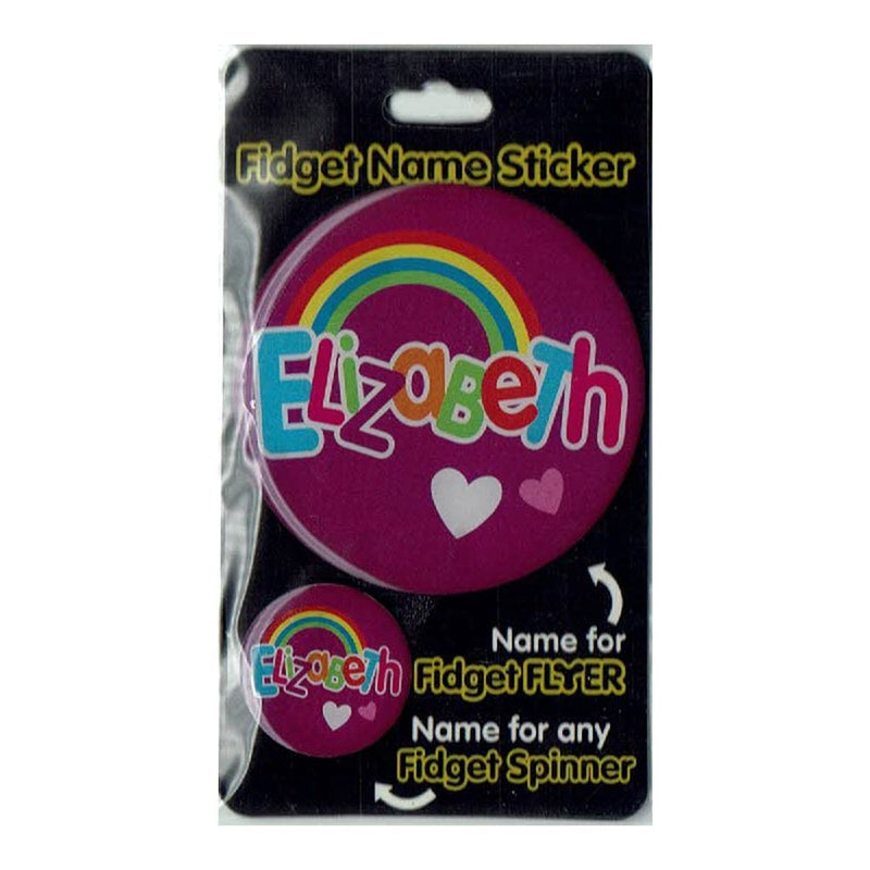 Fidget Flyer Name Stickers Elizabeth