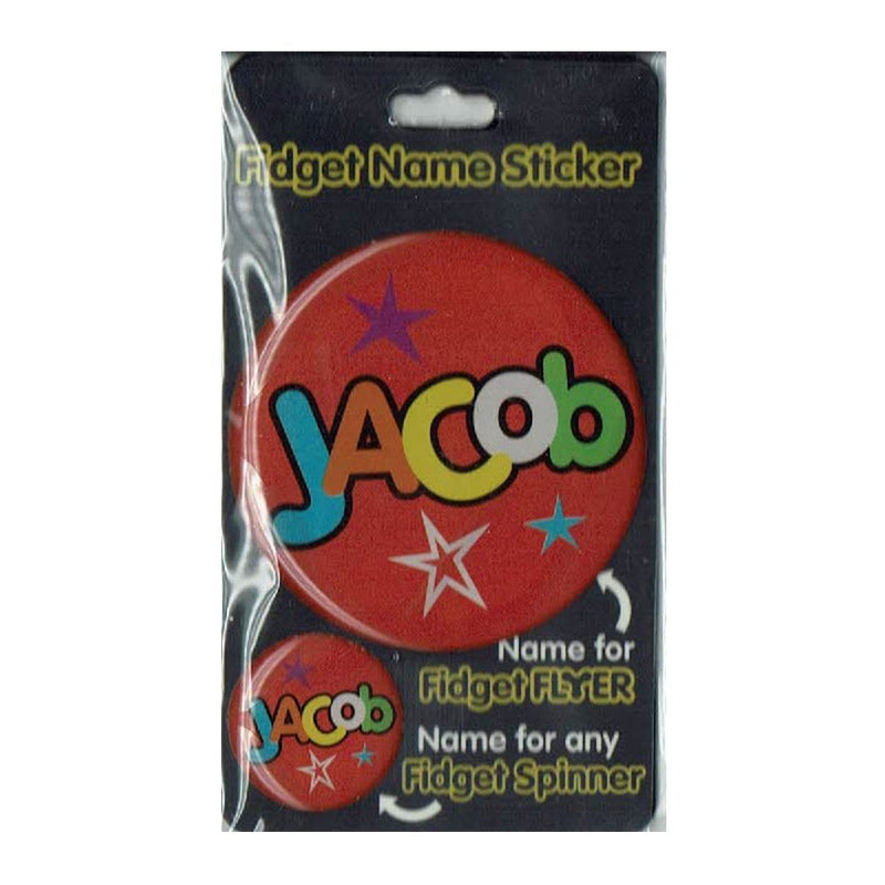 Fidget Flyer Name Stickers Jacob