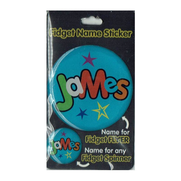 Fidget Flyer Name Stickers James