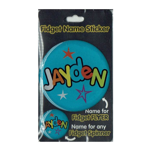 Fidget Flyer Name Stickers Jayden