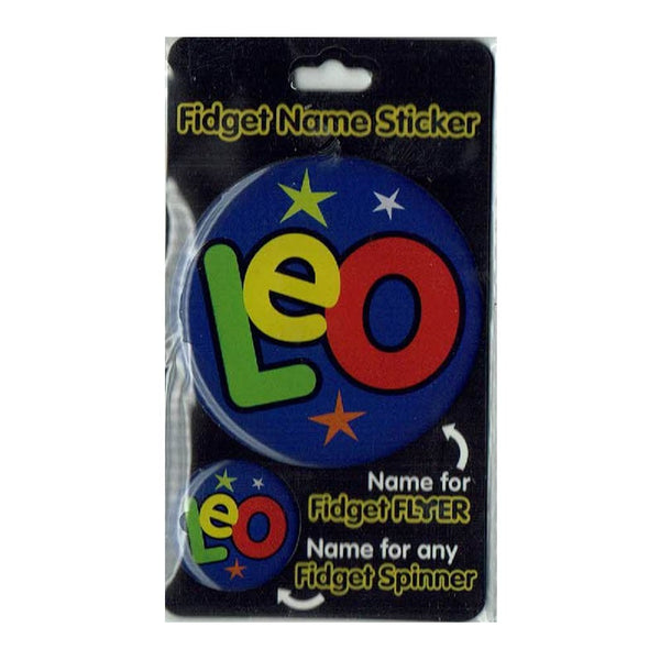 Fidget Flyer Name Stickers Leo