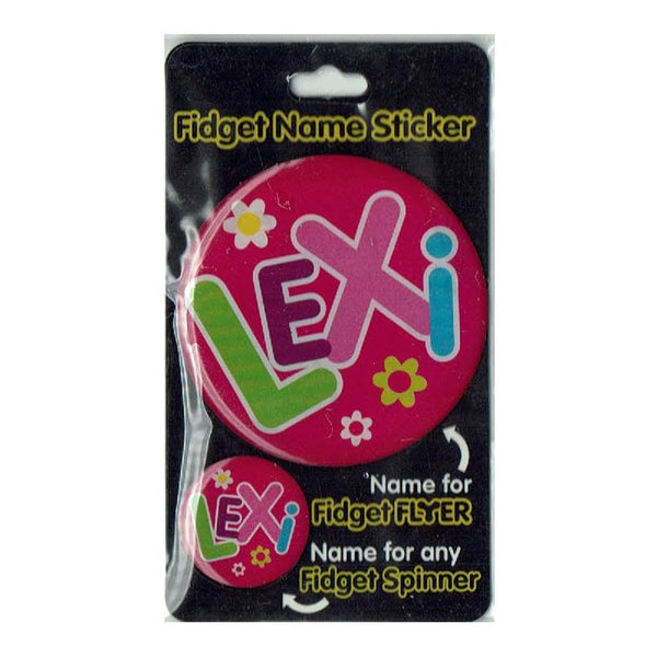 Fidget Flyer Name Stickers Lexi