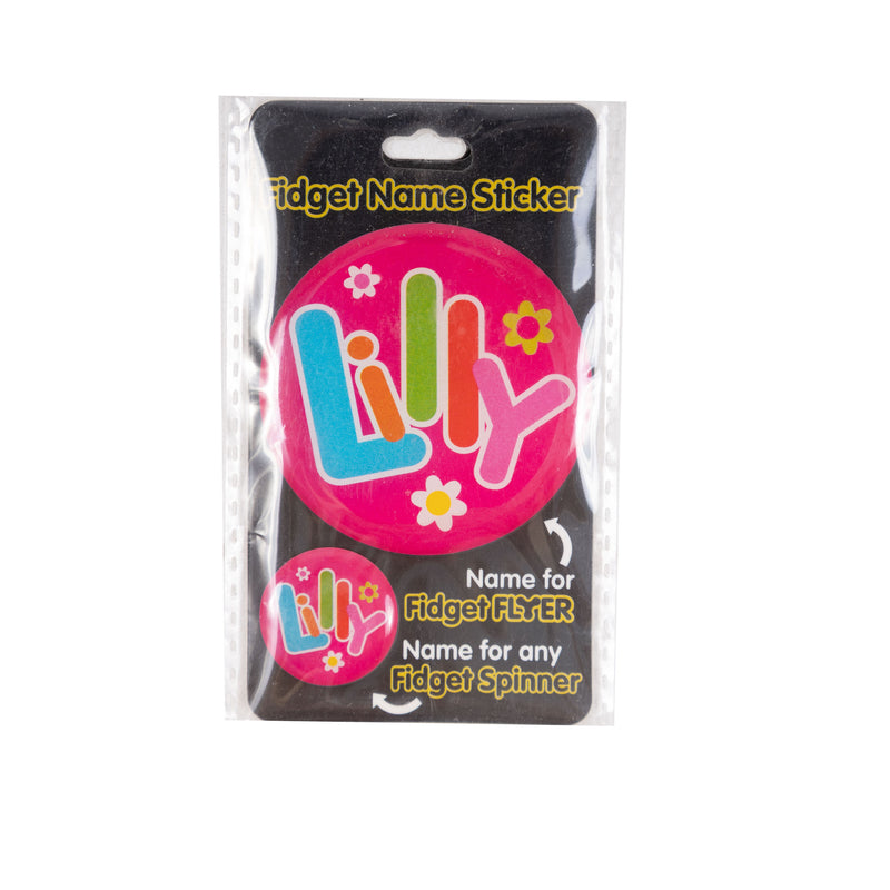 Fidget Flyer Name Stickers Lilly