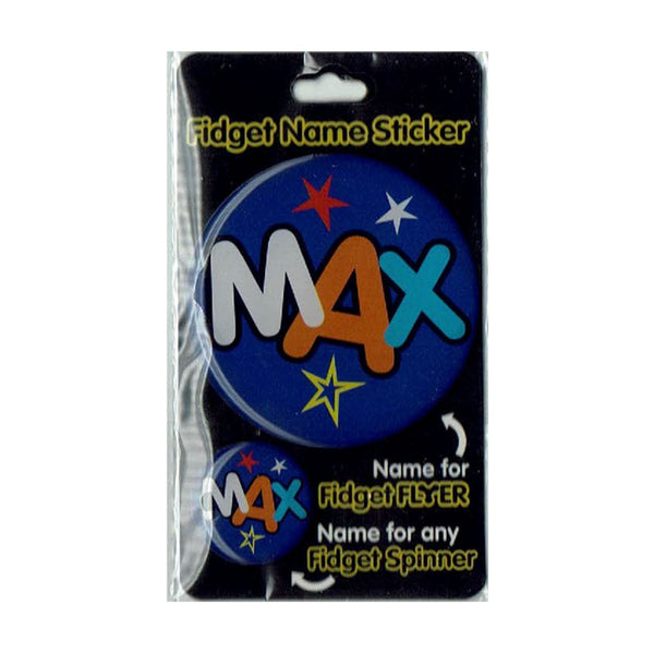 Fidget Flyer Name Stickers Max