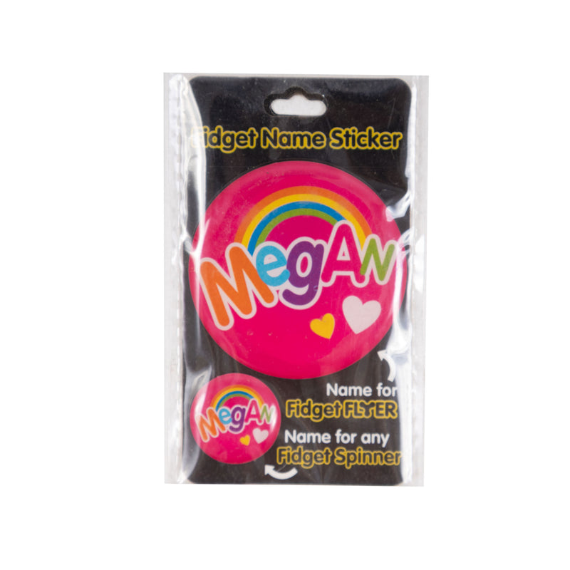 Fidget Flyer Name Stickers Megan