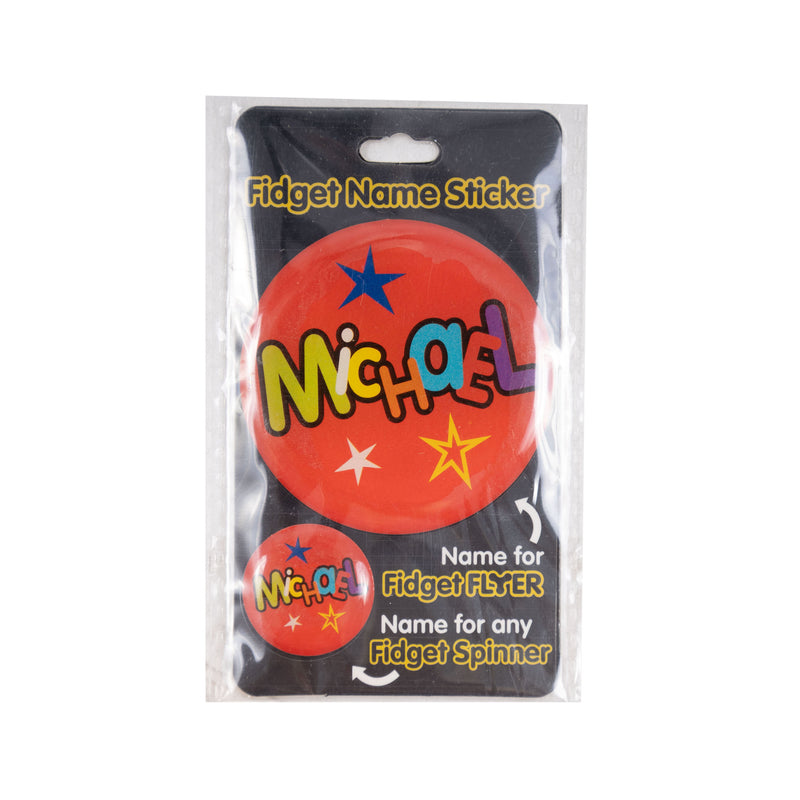 Fidget Flyer Name Stickers Michael