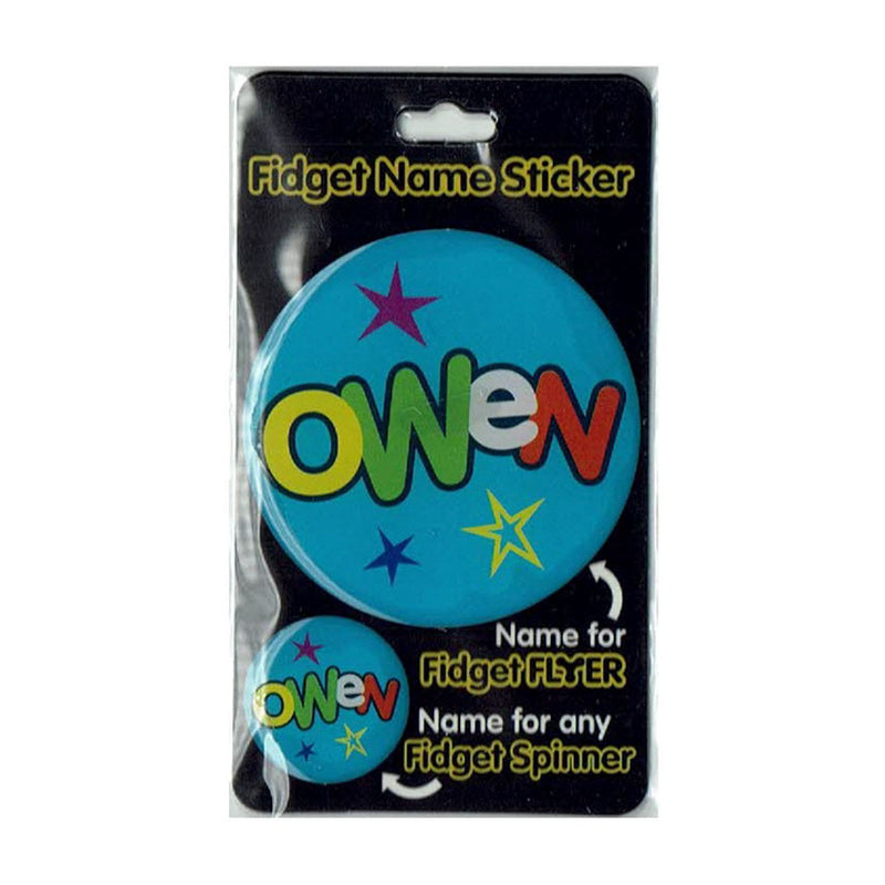 Fidget Flyer Name Stickers Owen