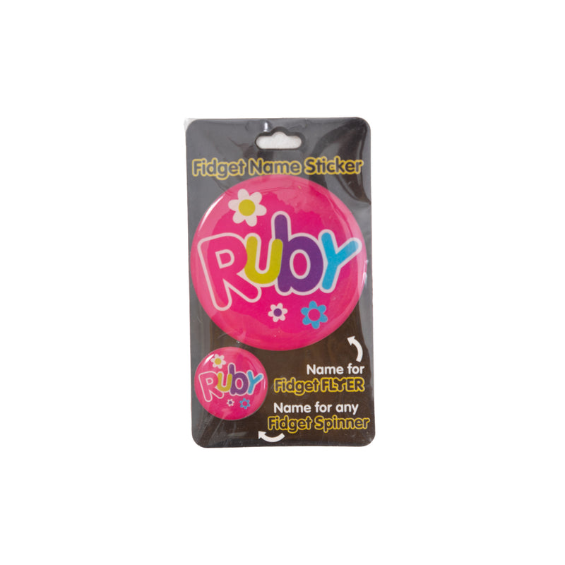 Fidget Flyer Name Stickers Ruby