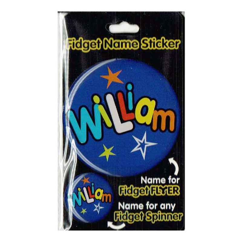 Fidget Flyer Name Stickers Williams