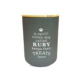 Dog Treat Jar Ruby