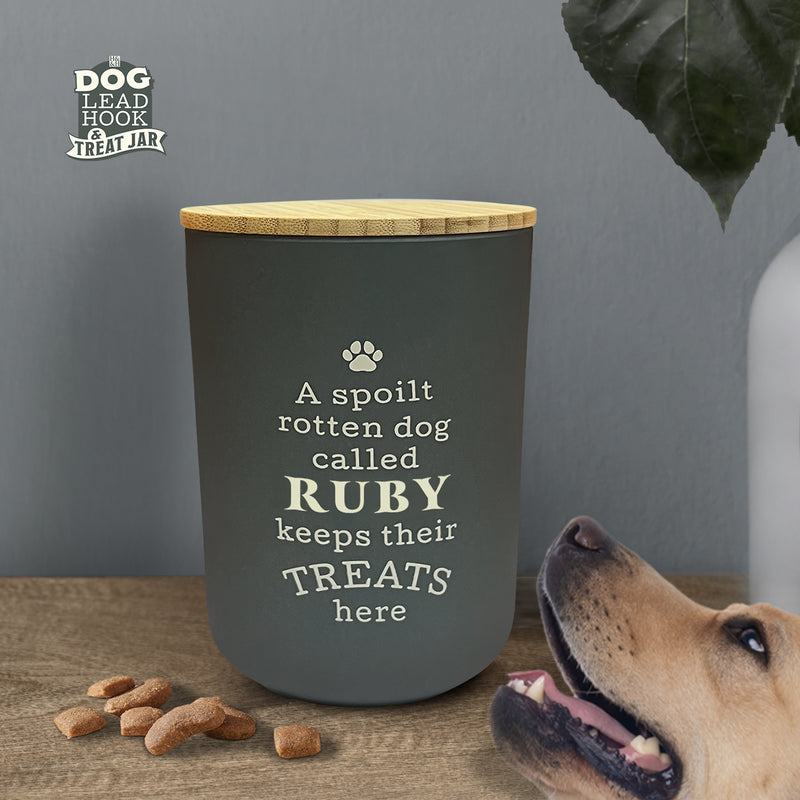 Dog Treat Jar Ruby