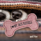 Squeaky Bone Dog Toy I Love My Jack Russell