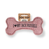 Squeaky Bone Dog Toy I Love My Jack Russell