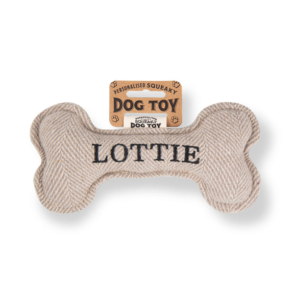 Squeaky Bone Dog Toy Lottie