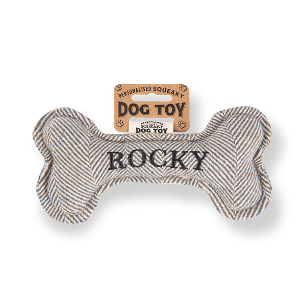 Squeaky Bone Dog Toy Rocky