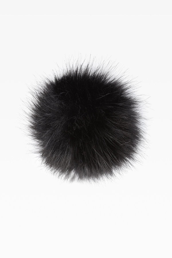 100% Faux Fur Pom Pom Black - Dunedin Cashmere