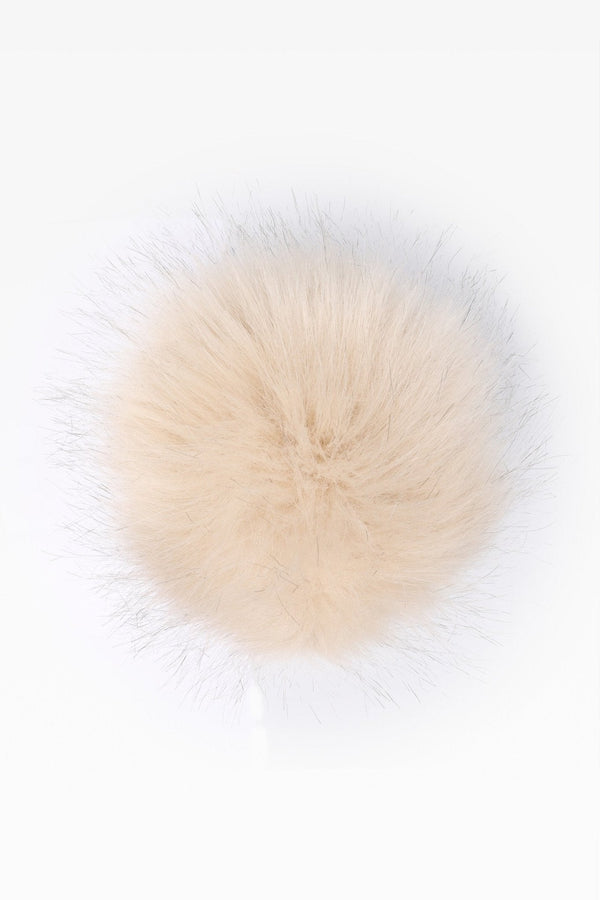 100% Faux Fur Pom Pom Light Taupe - Dunedin Cashmere