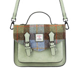 Calton Satchel Chestnut Blue Tartan