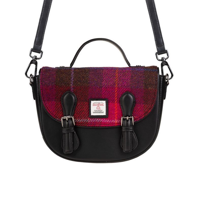 Cobble Satchel Fuchsia Tartan