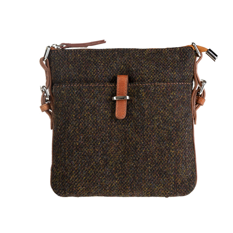 Ht Leather Crossbody Bag Dark Brown Barleycorn / Tan