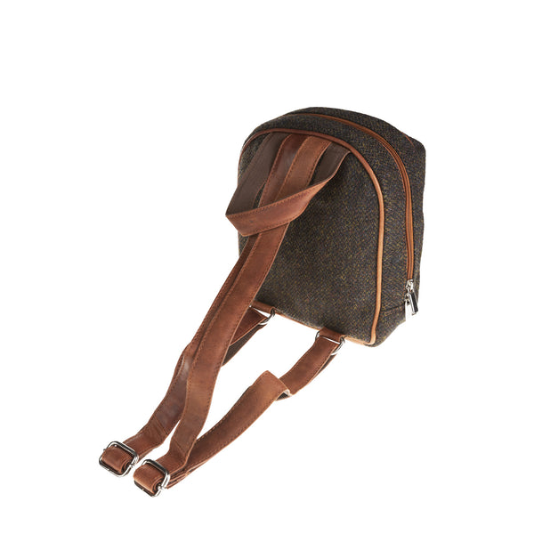 Ht Leather Small Backpack Dark Brown Barleycorn / Tan