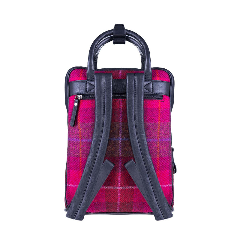 Ht Leather Large Backpack Blue Check / Black