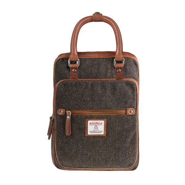 Ht Leather Large Backpack Dark Brown Barleycorn / Tan