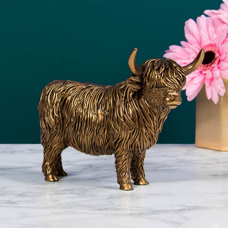 Bronzed Highland Cow