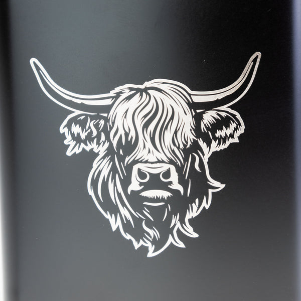 Heilan Coo Laser Print Hip Flask