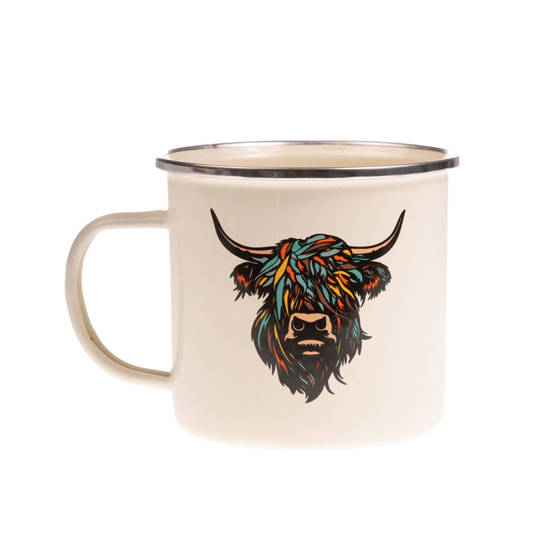 Heilan Coo Enamel Mug