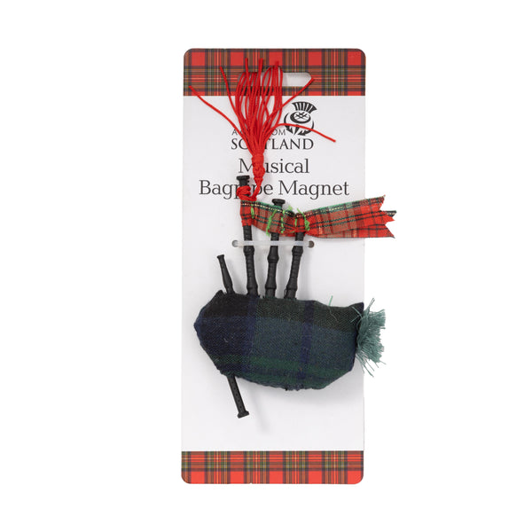 Green Tartan Musical Bagpipe Magnet