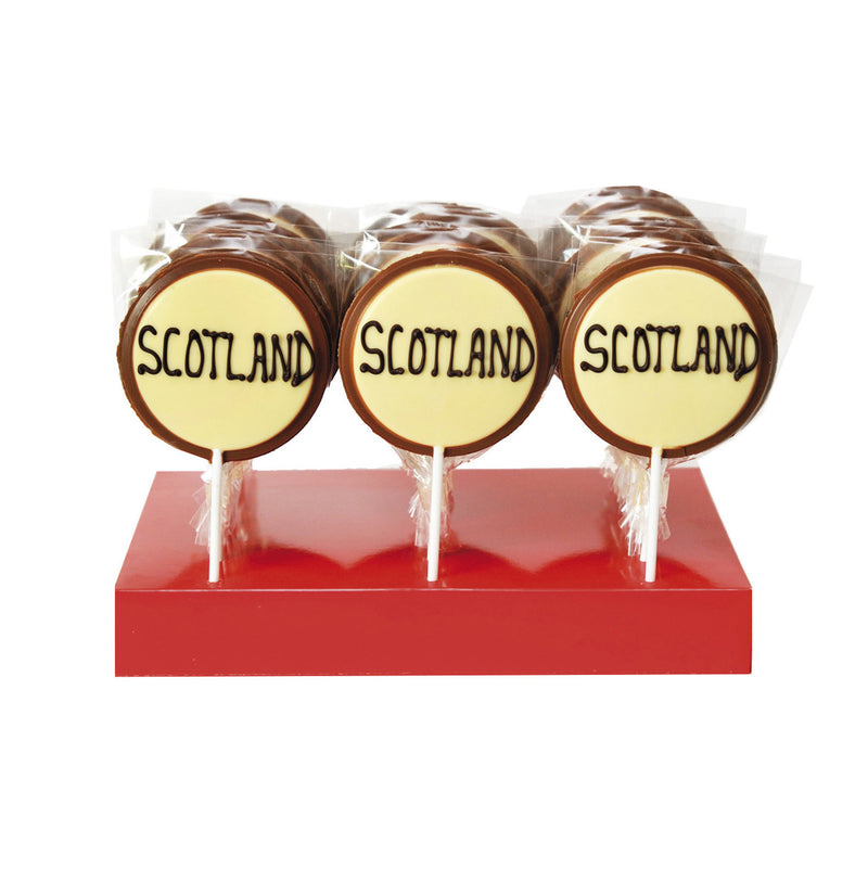 50G Sotland Chocolate Lollies Display