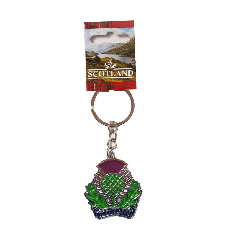 Metal Keyring - Thistle / Scotland