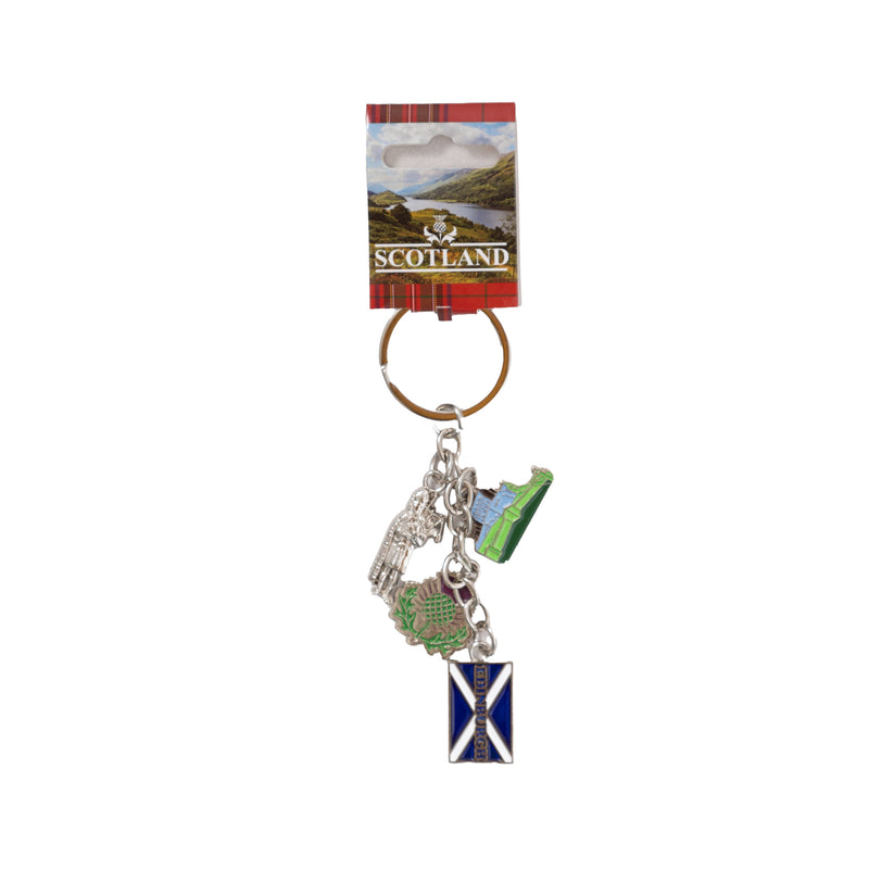 Charm Keyring -Piper/Castle/Thistle/Flag