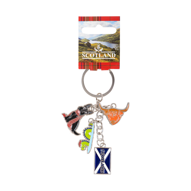 Charm Keyring - Dog/Cow/Nessie/Scotland