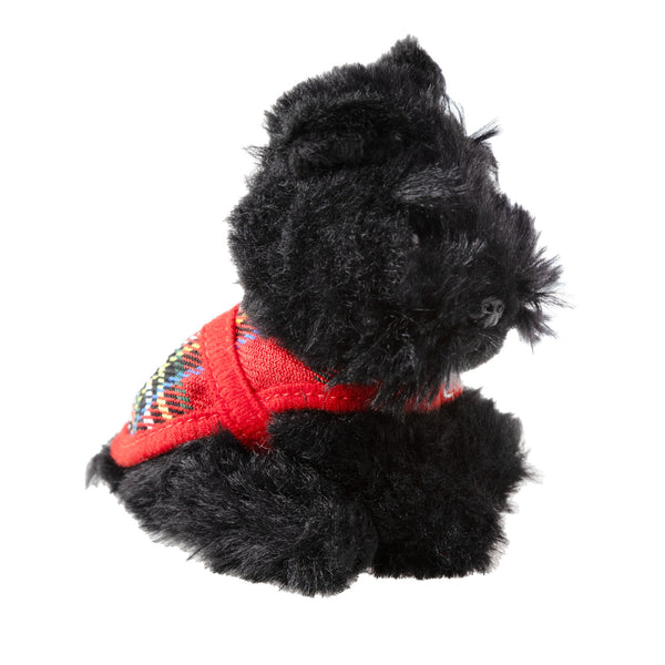 Plush Toy Keyring - Black Dog 10Cm