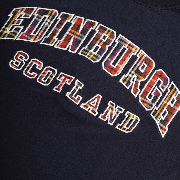 T-Shirts Emb Edin/Scotland Tartan Sleeve