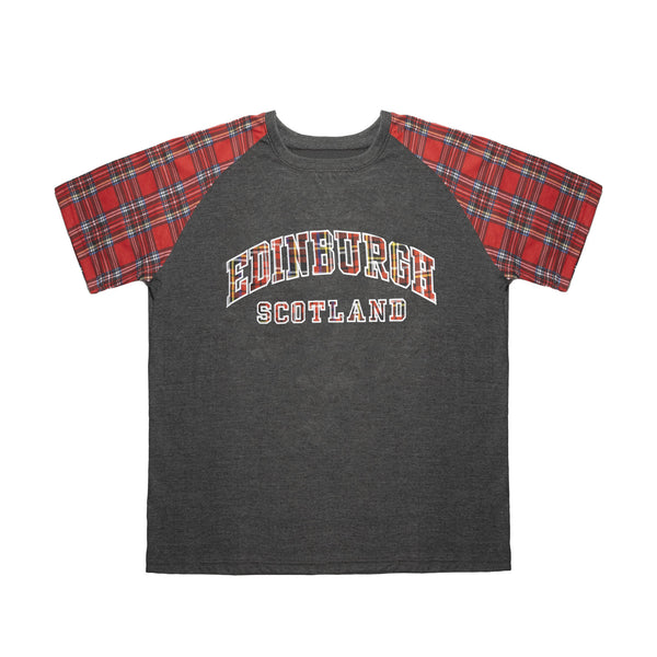 T-Shirts Emb Edin/Scotland Tartan Sleeve