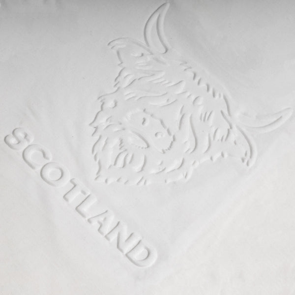 Adults T-Shirt Embossed Cow/ Scotland