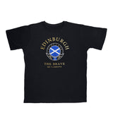 T-Shirt Gold Circle Edin/Scot/Flag/Brave