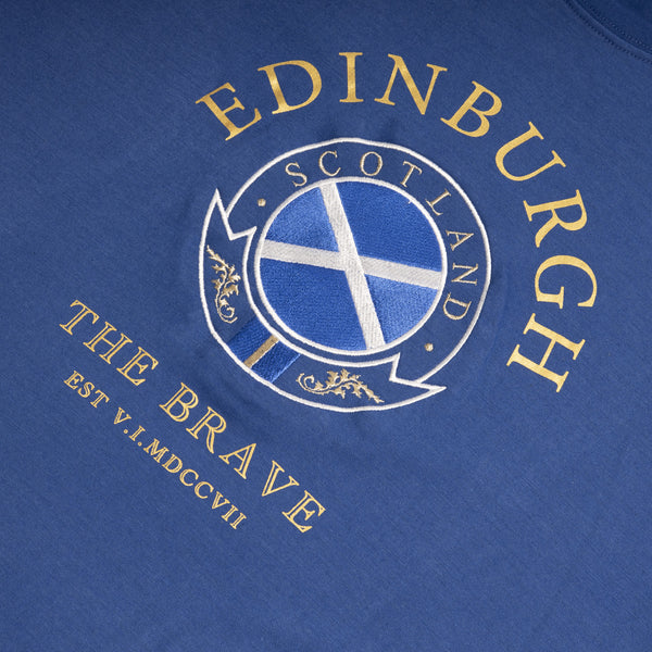 T-Shirt Gold Circle Edin/Scot/Flag/Brave