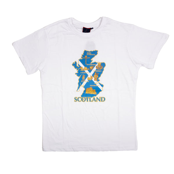 Adults Tshirt Scotland Map