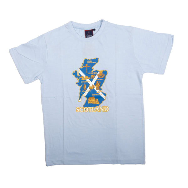 Adults Tshirt Scotland Map