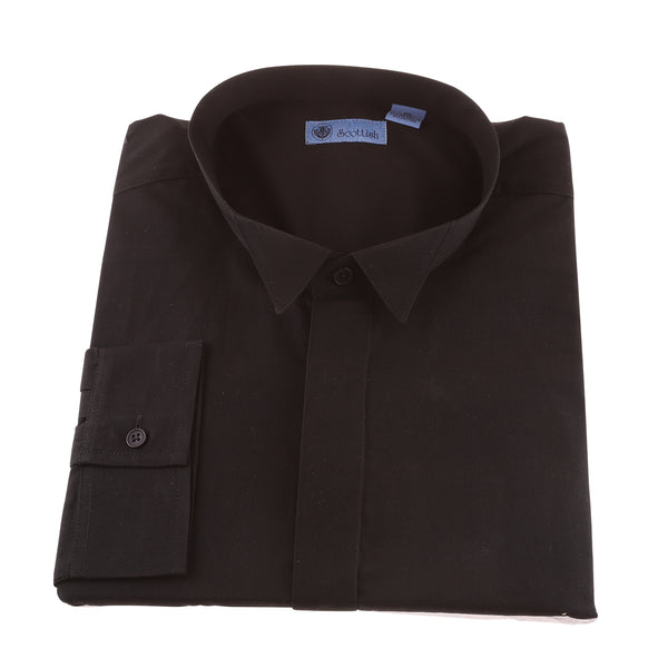 Wing Collar Shirt Black