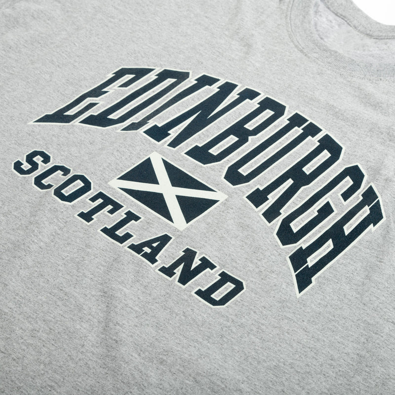 Edinburgh Harvard Print T-Shirt Sports Grey