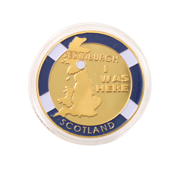 Scotland Souvenir Coin Edinburgh Castle Entrance 2014