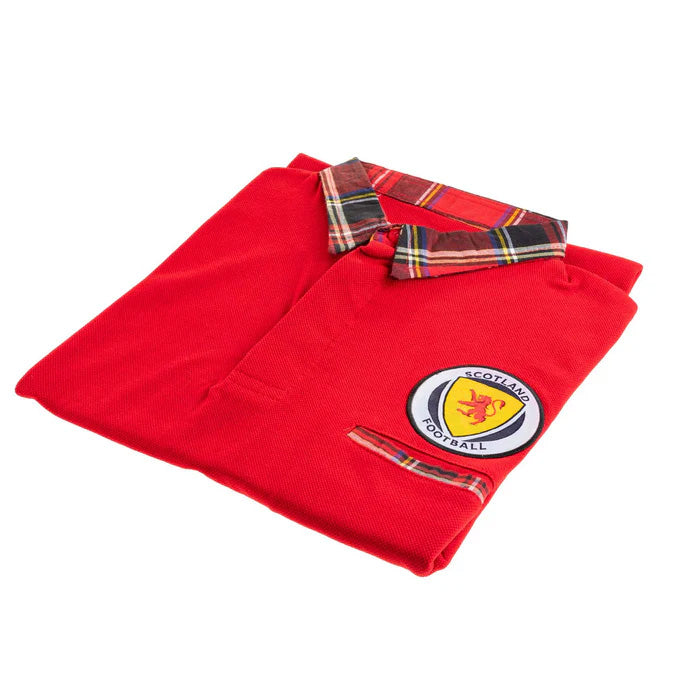 Scotland Tartan Football Polo Shirt Red/Royal Stewart